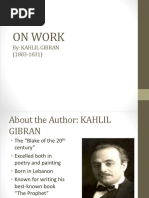 Kahlil-Gibran - On Work