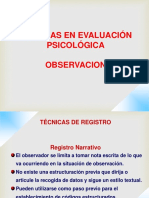 Registro de Observacion