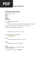 Atoms, Elements, Minerals: Elements in The Earth