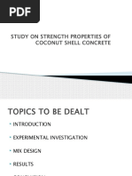 Study On Strength Properties of Coconut Shell Concrete