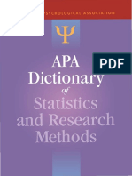 (APA Reference Books) Sheldon, Ph.D. Zedeck, Sheldon, Ph.D. Zedeck-APA Dictionary of Statistics and Research Methods-American Psychological Association (APA) (2013)