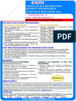 NICMAR Distance Education Details PDF