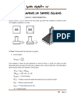 Dimensionamento de Sapatas Isoladas