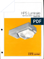 ITT American Electric HPS Luminaire Series 53 & 54 Spec Sheet 11-80