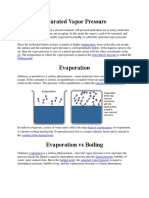 Saturated Vapor Pressure