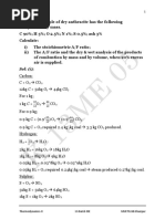 Ex: # 01: A Sample of Dry Anthracite Has The Following: 44kg CO