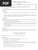 EE-411: Digital Signal Processing - : Problem 1