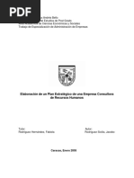 Elaboración de Un Plan Estratégico de Una Empresa