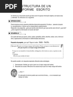 Estructura de Un Informe Escrito