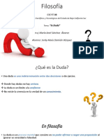 La DUDA en La Filosofia