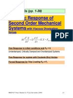 Dynamic Response of Second Order Mechanical Systems: Handout #2a (Pp. 1-39)