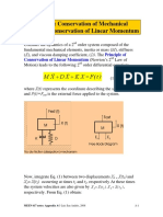 Appendix A:: Conservation of Mechanical Energy Conservation of Linear Momentum