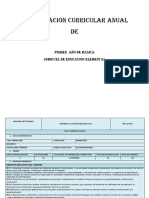 Planificación Curricular Anual de Primero