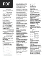 College Statistics Cheat Sheet