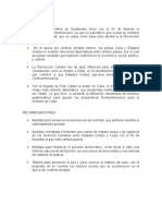 Conclusiones y Recomendaciones Conflicto Armado