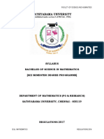 B.SC., Mathematics Syllabus