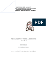 Programa Derecho Civil Obligaciones 2017