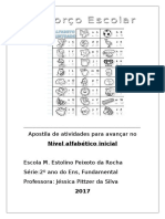 Reforço para Alunos No Final Do Nivel Silabico Alfabetico e Inicio Do Alfabetico