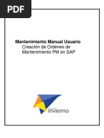 Manual Creación de Orden de Mantenimiento PM01 Paso A Paso