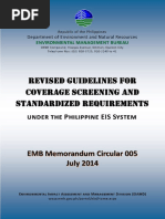 Revised Guidelines For Coverage Screening and Standardized Reqts