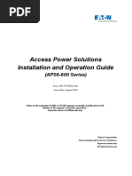 Eaton A Access Power Solutions Installation and Operation Guide (APS6-600 Series) .947