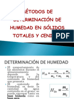 Métodos de Determinación de Humedad en Sólidos Totales