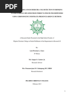 A Research Study Presented To The High School Faculty of Pilgrim Christian College in Partial Fulfilment of The Requirement in Research II