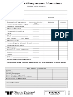 Deposits/Payments: Please Print Clearly