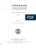 ATHENEUM - Studi Di Letteratura e Storia Dell'antichita' PDF