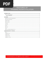 Features of Training Room Evolution