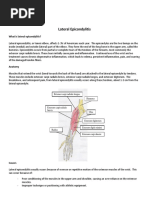 Lateral Epicondylitis - Tennis Ellbow Handout