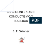 Reflexiones Conductismo Sociedad B F Skinner