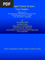 Bus Rapid Transit System: Case Studies: at Dr. MCR HRDI, Hyderabad