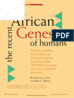 SciAm - 2003 - 13!2!54-61 The Recent African Genesis of Humans Cann - Wilson