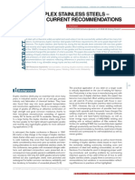 Welding Duplex Stainless Steels - A Review of Currernt Recommendations