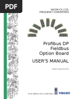 Profibus DP Fieldbus Option Board User'S Manual: Vacon CX / CXL Frequency Converters