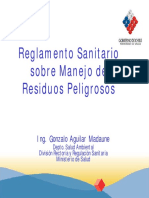 Reglamento Sanitario Sobre Manejo de Residuos Peligrosos PDF