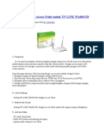 Cara Konfigurasi Access Point Untuk TP