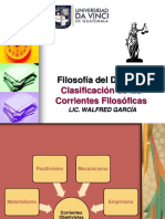 Clasificacion de Las Corrientes Filosoficas