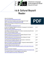 Academic & Cultural Boycott Reader