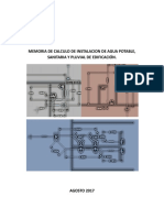 Memoria de Calculo de Red Hidraulica, Sanitaria y Pluvial.