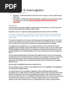 Myoglobin and Haemoglobin