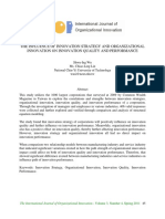 The Influence of Innovation Strategy and Organizational Innovation On Innovation Quality and Performance PDF