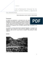 Castaño J. y Kandel v. - El Surgimiento de La Declaración Universal de Los Derechos Humanos Contexto Histórico y