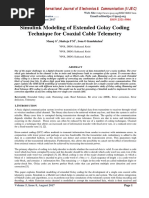 Simulink Modeling of Extended Golay Coding Technique For Coaxial Cable Telemetry