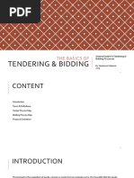 Tendering & Bidding: The Basics of