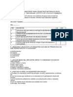 Encuesta de Linea Base para Desastres Naturales