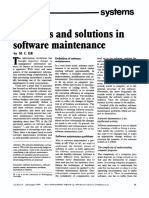 Problems and Solutions in Software Maintenance