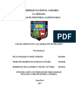 Uso de Aditivos en La Industria Alimentaria