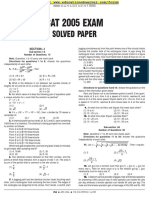 CAT 2005 Exam Solved Paper Set 2